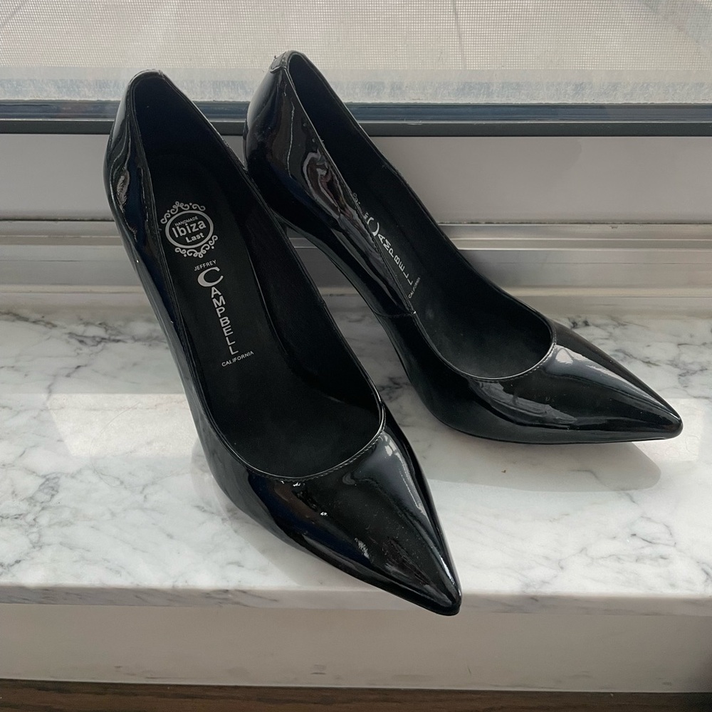 Jeffrey Campbell Black Patent Leather Pumps